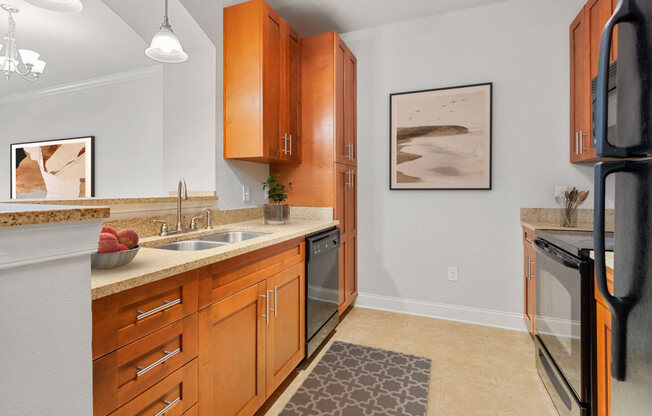 Kitchen at The Villagio Apartments, Fayetteville, 28303