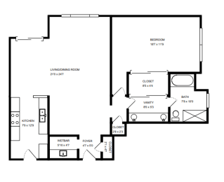 1 bed, 1 bath, 1,194 sqft, $2,845