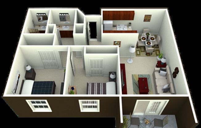 2 beds, 1 bath, 990 sqft, $1,299