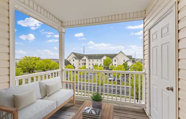 take in the view from the balcony at the enclave at woodbridge apartments in sugar land,