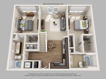 2 beds, 2 baths, 1,246 sqft, $2,254