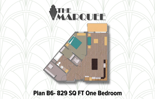 1 bed, 1 bath, 829 sqft, $1,770, Unit #618