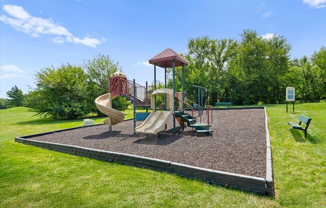 A playground at Stonepost Lakeside Apartment Homes, Olathe, KS