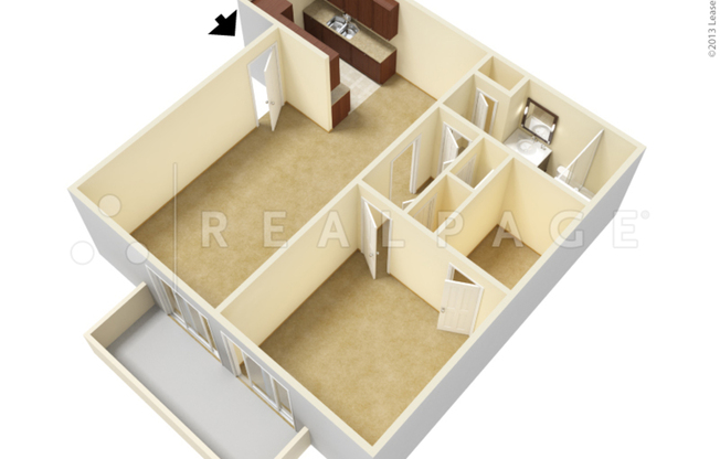 1 bed, 1 bath, 686 sqft, $831