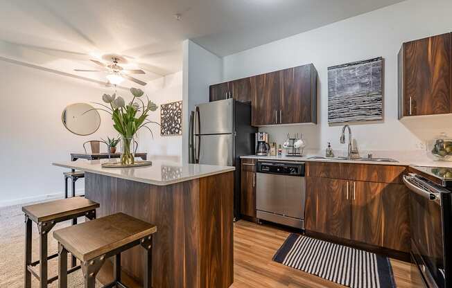 Kitchen with island
