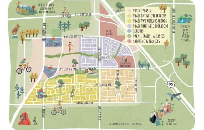 Banyan Brighton at Skye Canyon - Luxury Townhomes for Lease. Skye Canyon Amenity Map