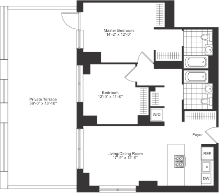 2 beds, 2 baths, $10,995, Unit 4E