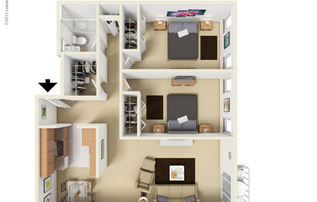 2 beds, 1 bath, 920 sqft, $1,645