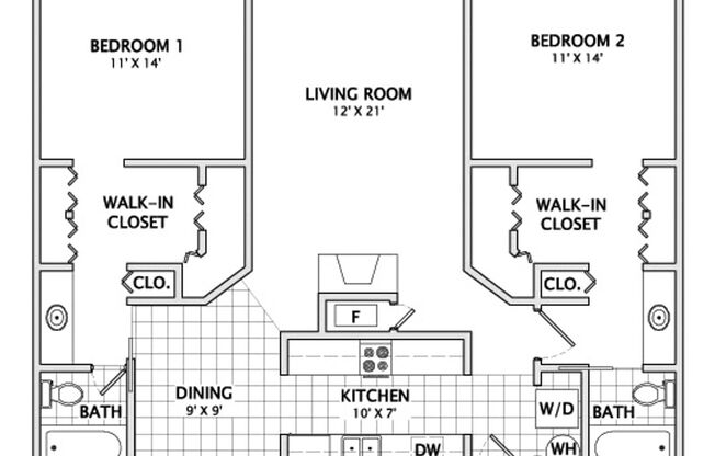 2 beds, 2 baths, 1,169 sqft, $1,260, Unit 402-305