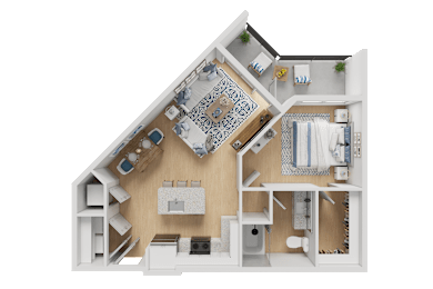 1 bed, 1 bath, 726 sqft, $1,697