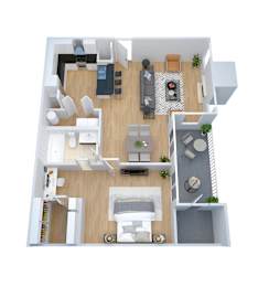 1 bed, 1 bath, 749 sqft, $1,676