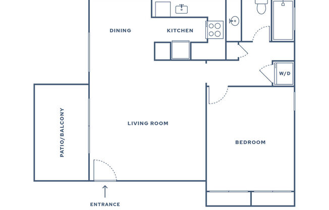 1 bed, 1 bath, 688 sqft, $2,595