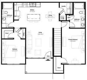 2 beds, 2 baths, 1,185 sqft, $2,303