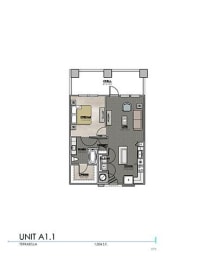 1 bed, 1 bath, 777 sqft, $1,636