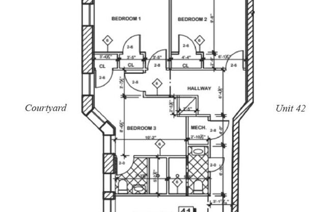 3 beds, 2 baths, 736 sqft, $2,995, Unit 41