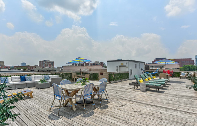 Rooftop deck at The View at Old City, Philadelphia