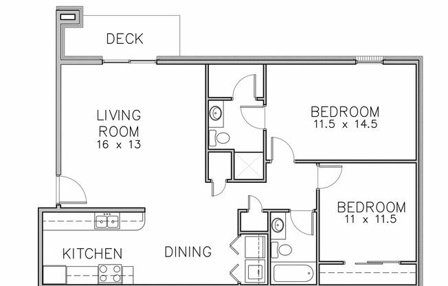 2 beds, 2 baths, 1,000 sqft, $1,369