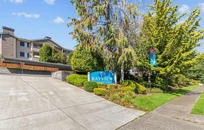 Bayview Apartment Homes in Federal Way, Washington Exterior and Monument Sign