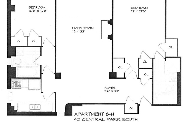 2 beds, 2 baths, 1,160 sqft, $7,950, Unit 8H