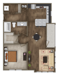 1 bed, 1 bath, 858 sqft, $1,746