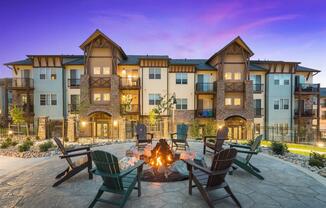 Warm Fireplace With Sitting Chairat Montane, Parker, Colorado