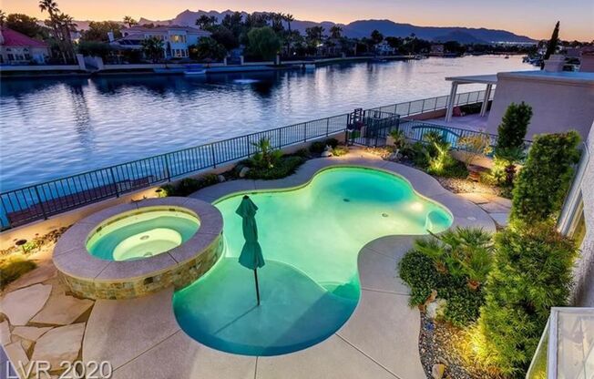 Vegas's Only Available Waterfront Rental ~ 4 Bedroom Desert Shores Lake Front Home
