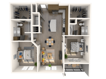 2 beds, 2 baths, 1,182 sqft, $2,165