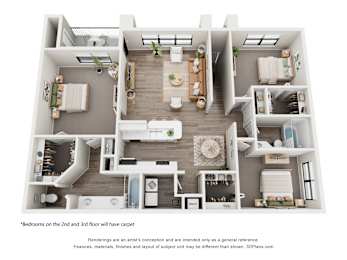 3 beds, 2 baths, 1,273 sqft, $2,150