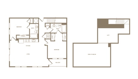 2 beds, 2 baths, 1,305 sqft, $2,608
