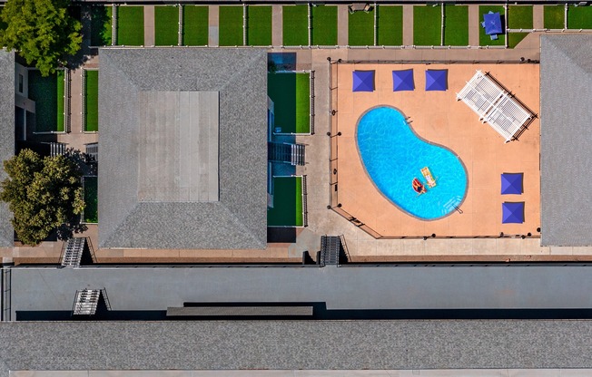 Chelsea Village Pool Aerial 2