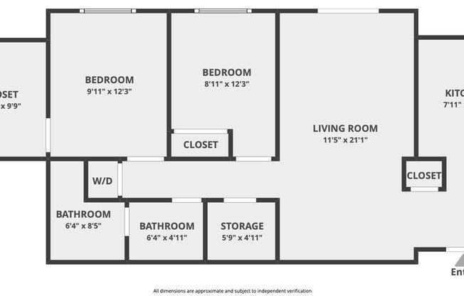 2 beds, 1 bath, $1,700, Unit 206