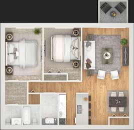 2 beds, 1.5 baths, 1,036 sqft, $1,700