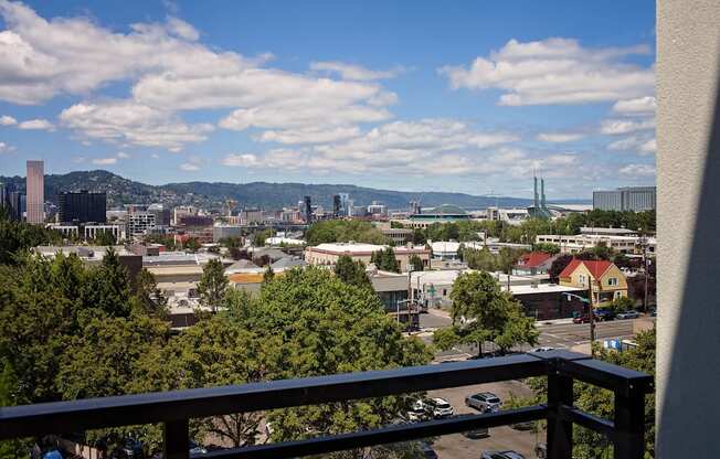 Anthem PDX Apartments View of City from Balcony