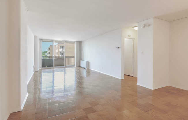 Living Room with Parquet Flooring