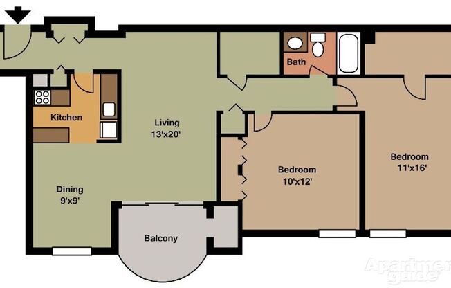 2 beds, 1 bath, 1,000 sqft, $2,325, Unit 1859OM-103