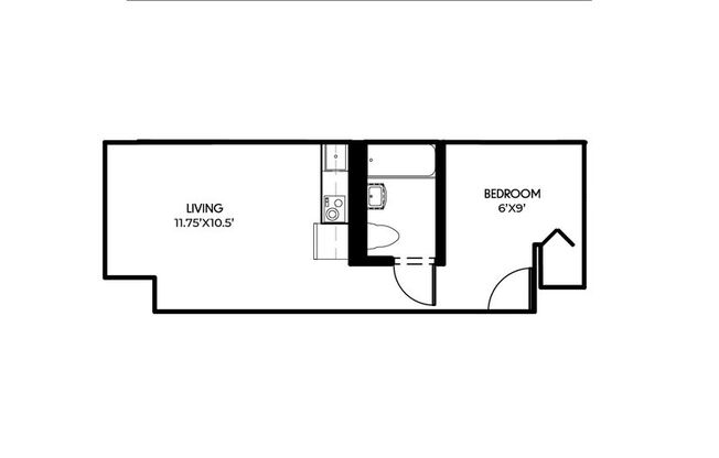 1 bed, 1 bath, 417 sqft, $1,551, Unit 430