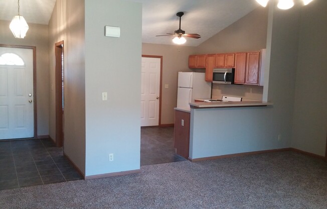 Spacious 2BD 2 BA duplex with 2 car attached garage. Just a few steps away from everything you need!