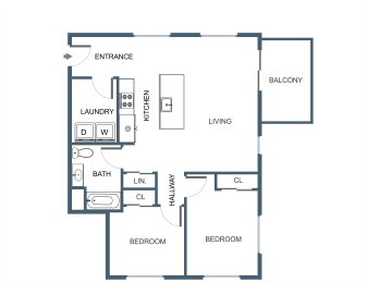 2 beds, 1 bath, 896 sqft, $2,753