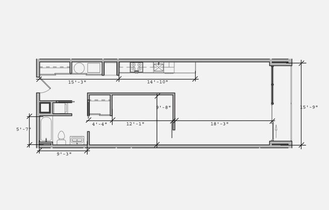 1 bed, 1 bath, 726 sqft, $1,445, Unit 208