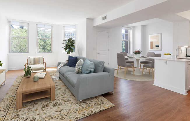 Living Room with Hard Surface Flooring