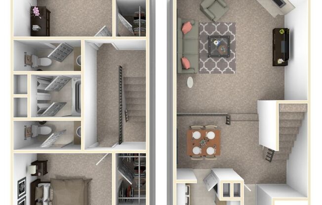 2 beds, 1.5 baths, 1,050 sqft, $1,025, Unit *124