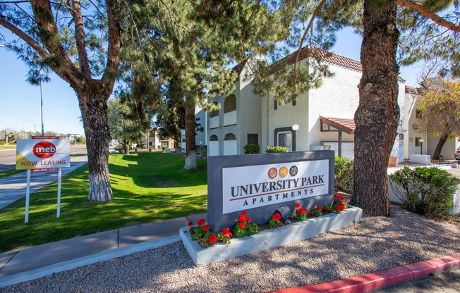 Signage at University Park Apartments