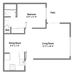 1 bed, 1 bath, 675 sqft, $2,370