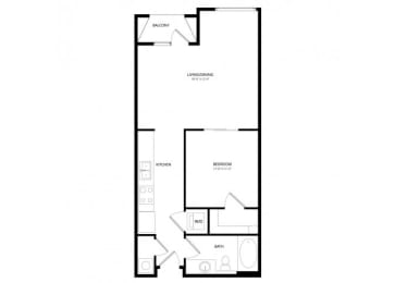 1 bed, 1 bath, 642 sqft, $1,325