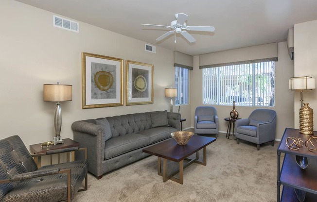 Living room couch at The Covington by Picerne, Nevada, 89139