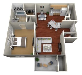 1 bed, 1 bath, 630 sqft, $999