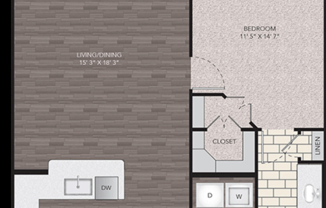 1 bed, 1 bath, 860 sqft, $1,674