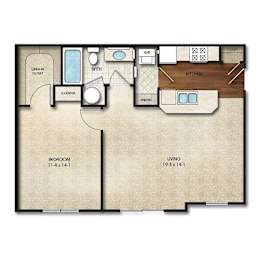 1 bed, 1 bath, 720 sqft, $1,515