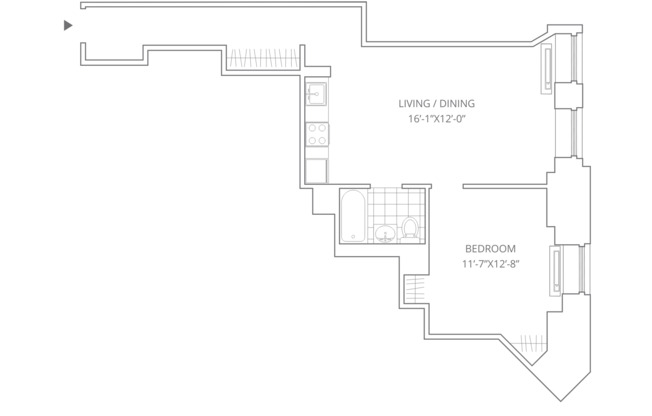 1 bed, 1 bath, 685 sqft, $4,095, Unit 717 20EX