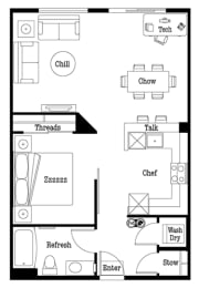 1 bed, 1 bath, 730 sqft, $2,105